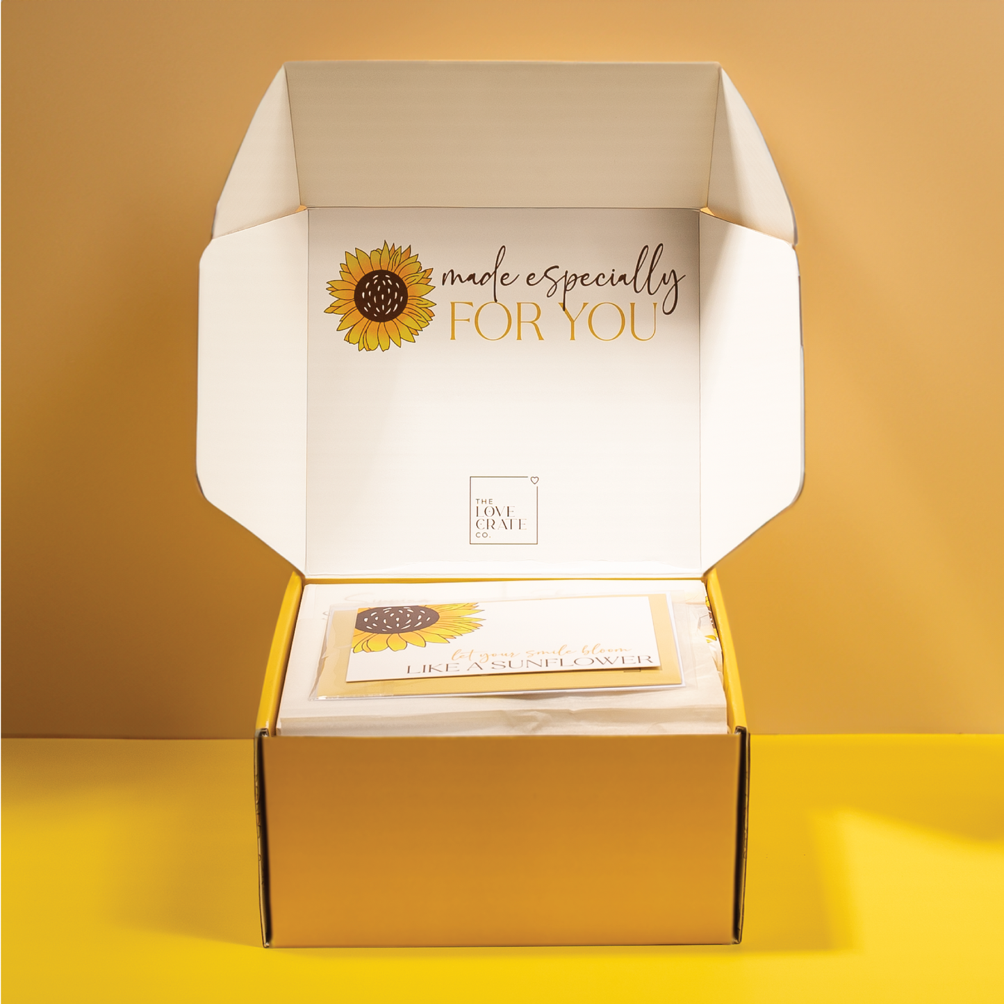 Sunflower-Themed Self-Care 10Pc Gift Box – Thoughtful and Relaxing Gifts for Women
