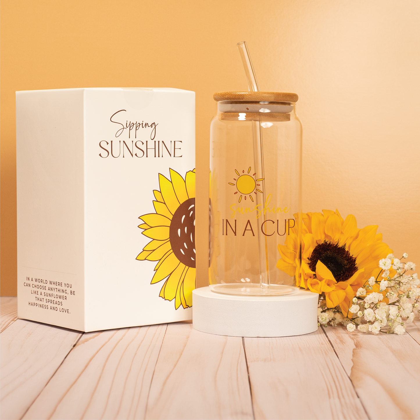 Sunflower-Themed Luxury 15-Piece Gift Box